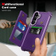 For Samsung Galaxy S24+ 5G Diamond Horizontal Card Bag Leather Phone Case(Purple)