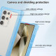For Samsung Galaxy S24+ 5G Transparent Matte TPU Hybrid PC 3-in-1 Phone Case(Blue)
