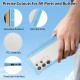 For Samsung Galaxy S24+ 5G Transparent Matte TPU Hybrid PC 3-in-1 Phone Case(Blue)
