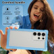 For Samsung Galaxy S24+ 5G Transparent Matte TPU Hybrid PC 3-in-1 Phone Case(Blue)