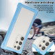 For Samsung Galaxy S24+ 5G Transparent Matte TPU Hybrid PC 3-in-1 Phone Case(Blue)