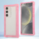 For Samsung Galaxy S24+ 5G Transparent Matte TPU Hybrid PC 3-in-1 Phone Case(Pink)