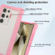 For Samsung Galaxy S24+ 5G Transparent Matte TPU Hybrid PC 3-in-1 Phone Case(Pink)