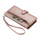 For Samsung Galaxy S24+ 5G Nine Card-slot Zipper Wallet Bag Leather Phone Case(Pink)
