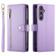 For Samsung Galaxy S24+ 5G Nine Card-slot Zipper Wallet Bag Leather Phone Case(Purple)