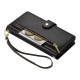 For Samsung Galaxy S24+ 5G Nine Card-slot Zipper Wallet Bag Leather Phone Case(Black)