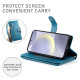 For Samsung Galaxy S24+ 5G Nine Card-slot Zipper Wallet Bag Leather Phone Case(Blue)