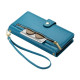 For Samsung Galaxy S24+ 5G Nine Card-slot Zipper Wallet Bag Leather Phone Case(Blue)