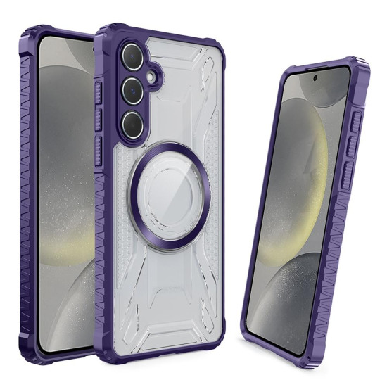 For Samsung Galaxy S24+ 5G CD Texture Magsafe Phone Case(Dark Purple)