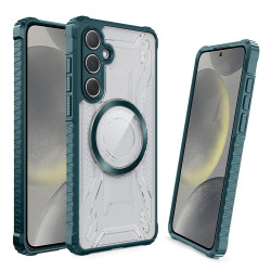 For Samsung Galaxy S24+ 5G CD Texture Magsafe Phone Case(Dark Green)
