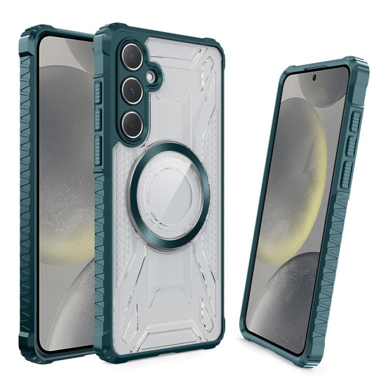 For Samsung Galaxy S24+ 5G CD Texture Magsafe Phone Case(Dark Green)