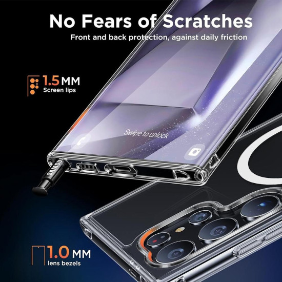 For Samsung Galaxy S24+ 5G ViLi MAG-C Series MagSafe Magnetic PC + TPU Phone Case(Transparent)