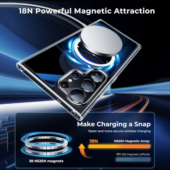 For Samsung Galaxy S24+ 5G ViLi MAG-C Series MagSafe Magnetic PC + TPU Phone Case(Transparent)