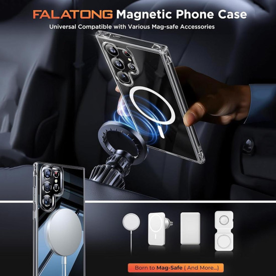 For Samsung Galaxy S24+ 5G ViLi MAG-C Series MagSafe Magnetic PC + TPU Phone Case(Transparent)