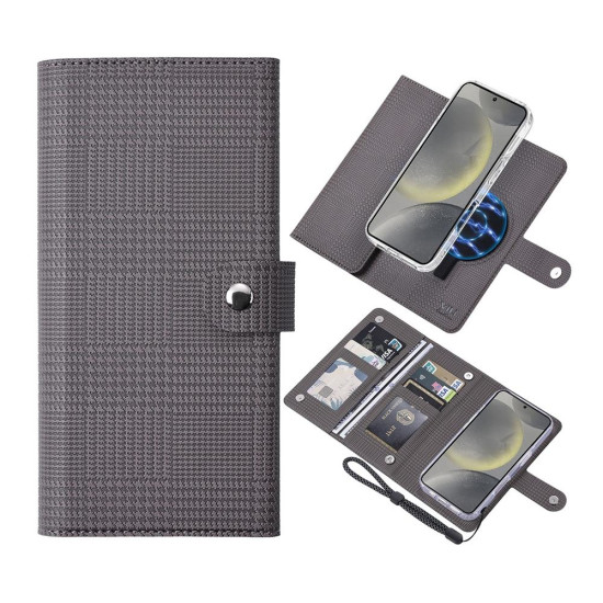 For Samsung Galaxy S24+ 5G ViLi GHA-C Series RFID MagSafe Magnetic Flip Leather Phone Case(Grey)