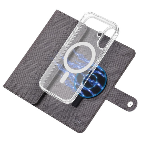 For Samsung Galaxy S24+ 5G ViLi GHA-C Series RFID MagSafe Magnetic Flip Leather Phone Case(Grey)
