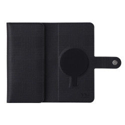 For Samsung Galaxy S24+ 5G ViLi GHA-C Series RFID MagSafe Magnetic Flip Leather Phone Case(Black)