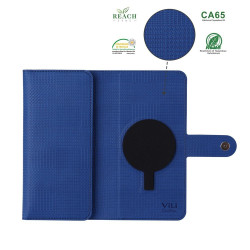 For Samsung Galaxy S24+ 5G ViLi GHA-C Series RFID MagSafe Magnetic Flip Leather Phone Case(Blue)