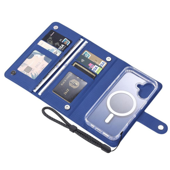 For Samsung Galaxy S24+ 5G ViLi GHA-C Series RFID MagSafe Magnetic Flip Leather Phone Case(Blue)