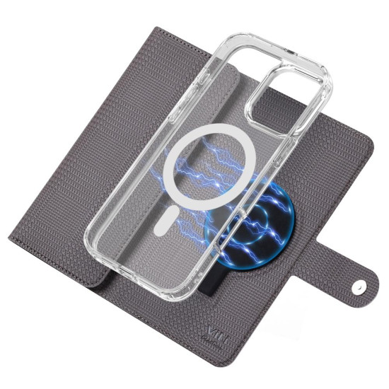 For Samsung Galaxy S24+ 5G ViLi GHB-C Series RFID MagSafe Magnetic Flip Leather Phone Case(Grey)