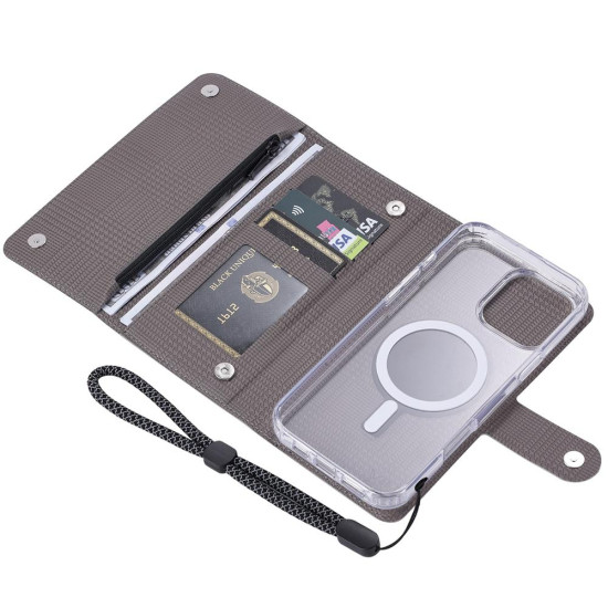 For Samsung Galaxy S24+ 5G ViLi GHB-C Series RFID MagSafe Magnetic Flip Leather Phone Case(Grey)