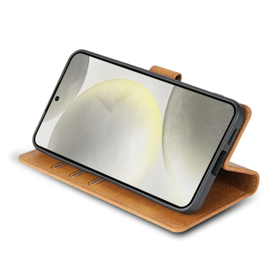 For Samsung Galaxy S24+ 5G N.BEKUS CSJ-P1 Solid Color Leather Phone Case(Brown)