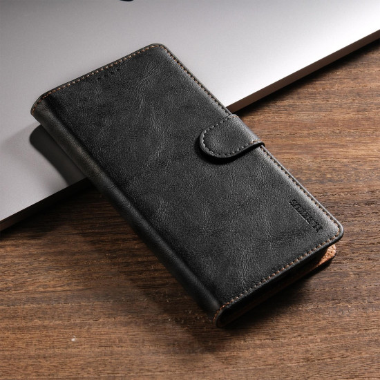For Samsung Galaxy S24+ 5G N.BEKUS CSJ-P1 Solid Color Leather Phone Case(Black)