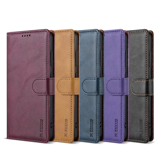For Samsung Galaxy S24+ 5G N.BEKUS CSJ-P1 Solid Color Leather Phone Case(Purple)