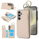 For Samsung Galaxy S24+ 5G RFlD Anti-theft Double Buckle Ring Zipper Card Phone Case(White)