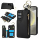 For Samsung Galaxy S24+ 5G RFlD Anti-theft Double Buckle Ring Zipper Card Phone Case(Black)