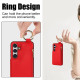 For Samsung Galaxy S24+ 5G RFlD Anti-theft Double Buckle Ring Zipper Card Phone Case(Red)