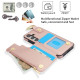 For Samsung Galaxy S24+ 5G RFlD Anti-theft Double Buckle Ring Zipper Card Phone Case(Rose Gold)