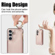 For Samsung Galaxy S24+ 5G RFlD Anti-theft Double Buckle Ring Zipper Card Phone Case(Rose Gold)