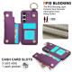 For Samsung Galaxy S24+ 5G RFlD Anti-theft Double Buckle Ring Zipper Card Phone Case(Dark Purple)