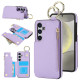 For Samsung Galaxy S24+ 5G RFlD Anti-theft Double Buckle Ring Zipper Card Phone Case(Purple)