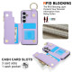 For Samsung Galaxy S24+ 5G RFlD Anti-theft Double Buckle Ring Zipper Card Phone Case(Purple)