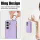 For Samsung Galaxy S24+ 5G RFlD Anti-theft Double Buckle Ring Zipper Card Phone Case(Purple)