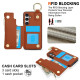 For Samsung Galaxy S24+ 5G RFlD Anti-theft Double Buckle Ring Zipper Card Phone Case(Brown)