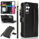 For Samsung Galaxy S24+ 5G Wristband Holder Zipper Purse RFID Leather Phone Case(Black)