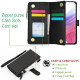 For Samsung Galaxy S24+ 5G Wristband Holder Zipper Purse RFID Leather Phone Case(Black)