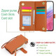For Samsung Galaxy S24+ 5G Wristband Holder Zipper Purse RFID Leather Phone Case(Brown)