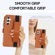 For Samsung Galaxy S24+ 5G Wristband Holder Zipper Purse RFID Leather Phone Case(Brown)