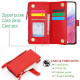 For Samsung Galaxy S24+ 5G Wristband Holder Zipper Purse RFID Leather Phone Case(Red)