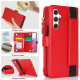 For Samsung Galaxy S24+ 5G Wristband Holder Zipper Purse RFID Leather Phone Case(Red)