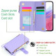 For Samsung Galaxy S24+ 5G Wristband Holder Zipper Purse RFID Leather Phone Case(Purple)