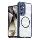 For Samsung Galaxy S24+ 5G Carbon Fiber Texture MagSafe Translucent Phone Case(Blue)