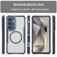 For Samsung Galaxy S24+ 5G Carbon Fiber Texture MagSafe Translucent Phone Case(Blue)