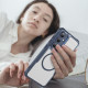 For Samsung Galaxy S24+ 5G Carbon Fiber Texture MagSafe Translucent Phone Case(Blue)
