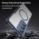For Samsung Galaxy S24+ 5G Carbon Fiber Texture MagSafe Translucent Phone Case(Blue)