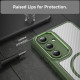 For Samsung Galaxy S24+ 5G Carbon Fiber Texture MagSafe Translucent Phone Case(Green)